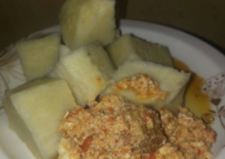 Recipe of Homemade Boiled yam with egg sauce Cooking Basics for Beginners