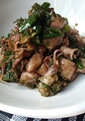 Foto resep Cumi asin cabe hijau