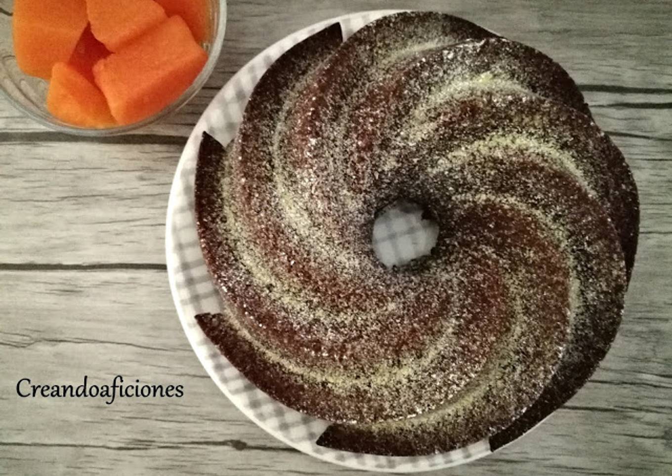 Bundt cake de calabaza y chocolate