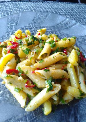 Foto resep Penne kentang cabe ijo