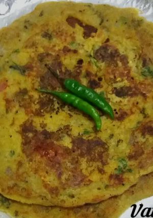 A picture of Leftover dal chilla.