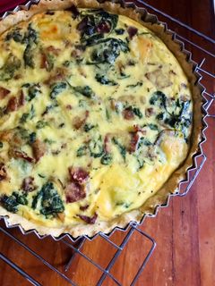 Foto resep Quiche Lorraine (Quiche Bayam / Pie Gurih)