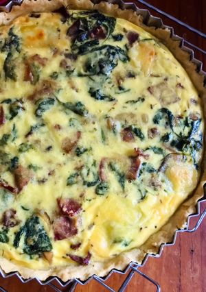 Foto resep Quiche Lorraine (Quiche Bayam / Pie Gurih)