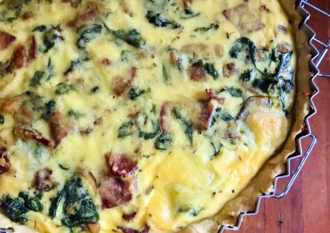 Resep Quiche Lorraine (Quiche Bayam / Pie Gurih) Anti Gagal