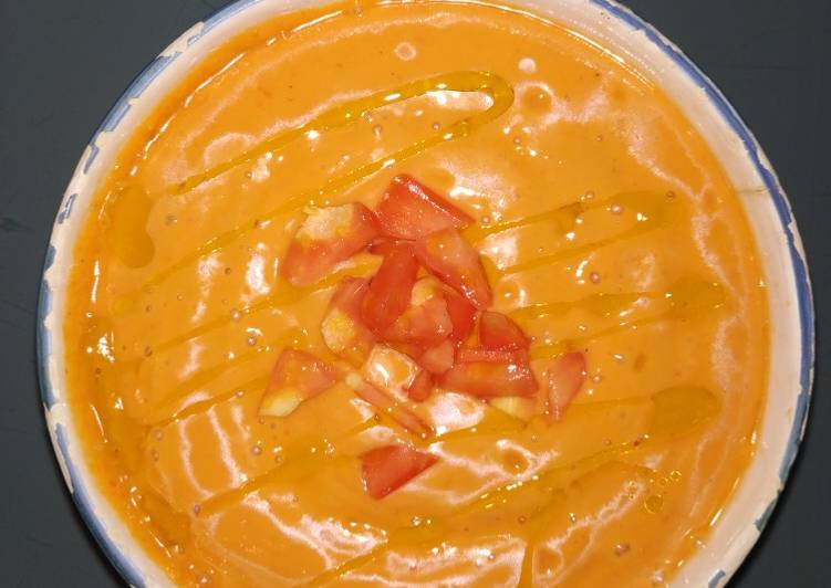 Salmorejo de mango y papaya