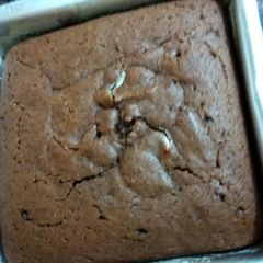 A picture of Eggless chocolate cake.