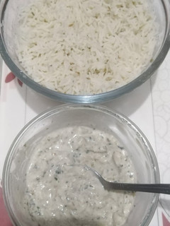 A picture of Boiled Rice With Ghyaa Chutney.