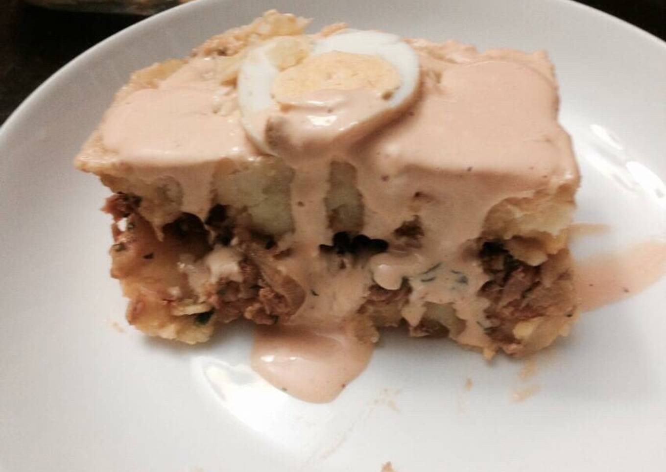 Pastel de papas y atun