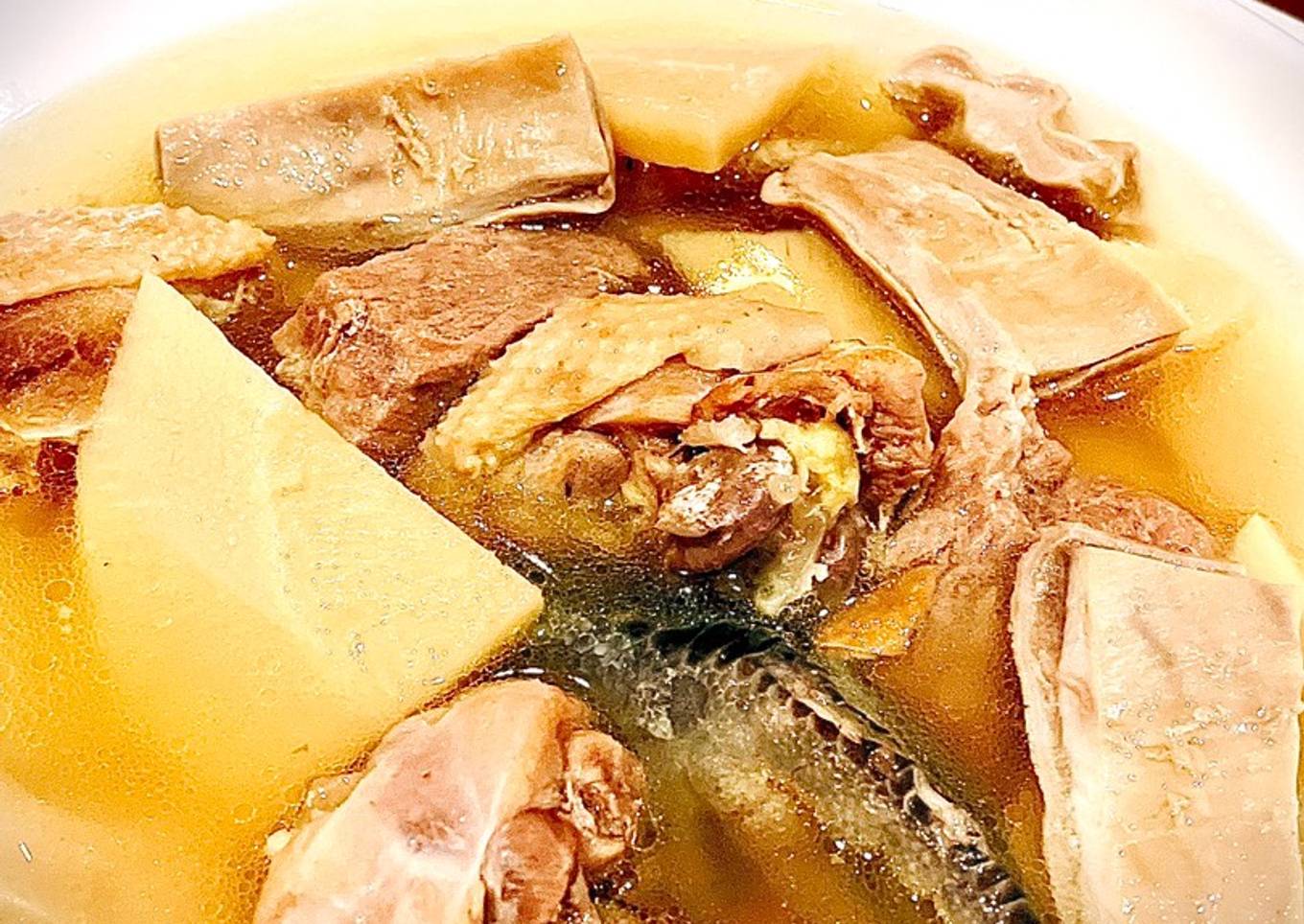 Sup Tito Babi Ayam Kampung dengan Rebung