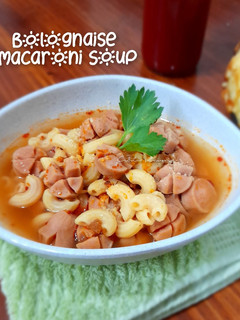 Foto resep Bolognaise Macaroni Soup