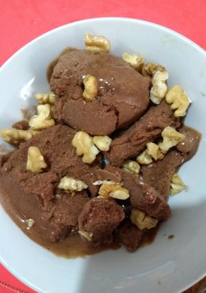 Una foto de Helado casero de plátano y cacao