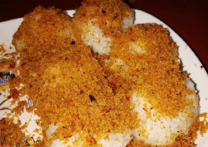 Resep Ketan Serundeng Pedas Manis oleh Rezki Setya Utami