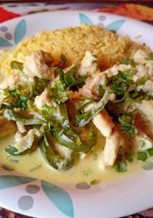 Una foto de Strogonoff de pollo