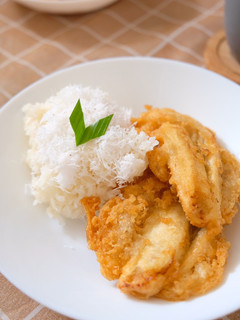 Foto resep Ketan kelapa & Pisang goreng