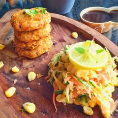 A picture of Daliya and Sattu Patties.