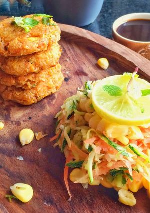 A picture of Daliya and Sattu Patties.