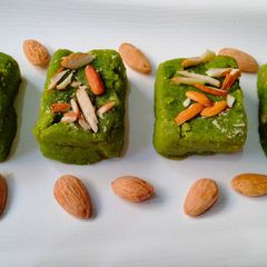A picture of Best Burfi Recipe To Make At Home For Diwali - Green Peas Burfi.