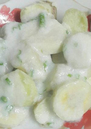 Hình của món Khoai chuối nước cốt dừa.
