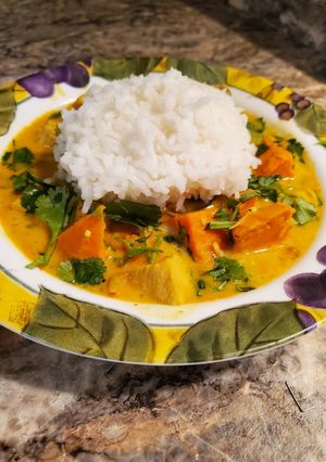 A picture of Brad's chicken curry.