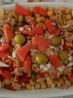 Una foto de Una ensalada de garbanzos superior rápida