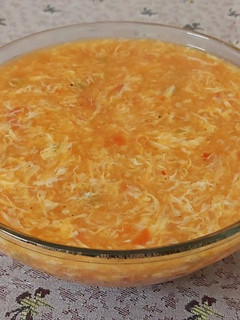 A picture of Chicken szechuan soup.