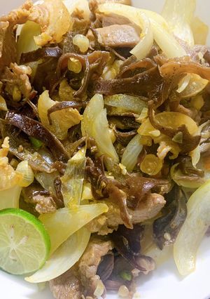 Hình của món Thịt Nai xào lăn.