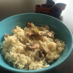 A picture of Mushroom Pulao.
