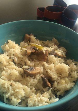 A picture of Mushroom Pulao.