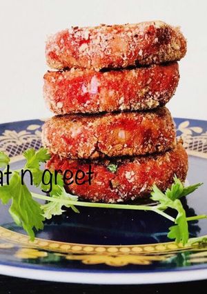 A picture of Beetroot ~Sweetpotato Tikki.