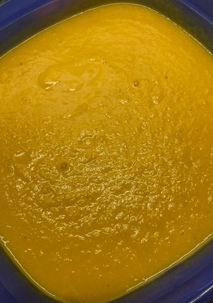 Una foto de Sopa crema de calabaza zanahoria y apio