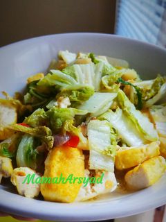 Foto resep Oseng sawi tahu