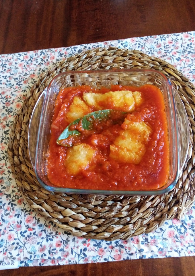 Una foto de Bacalao encebollado de semana santa
