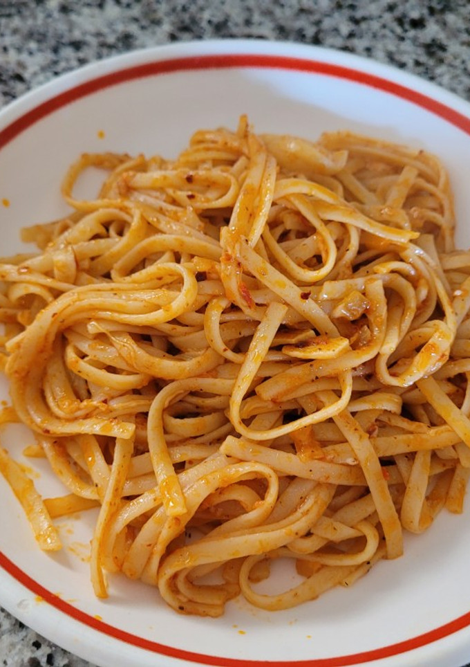 Una foto de Tallarines a la Siciliana al gusto de Marisa