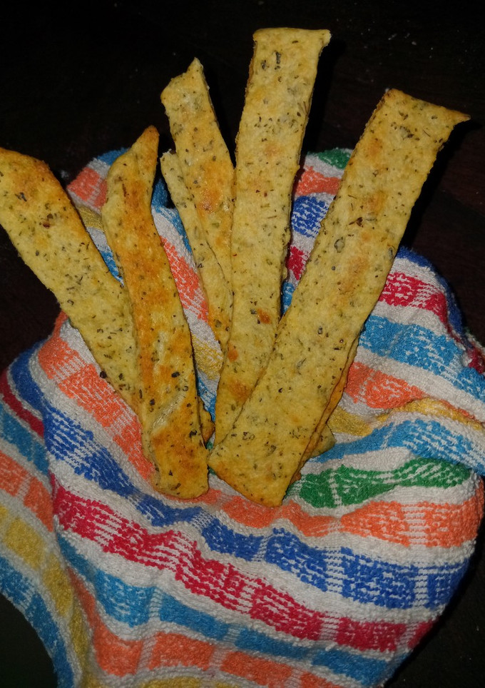 Una foto de Grisines de orégano y queso