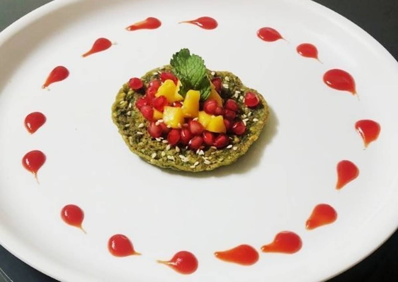 Spinach and lantina pancakes