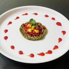 A picture of Spinach and  lantin Pancake.