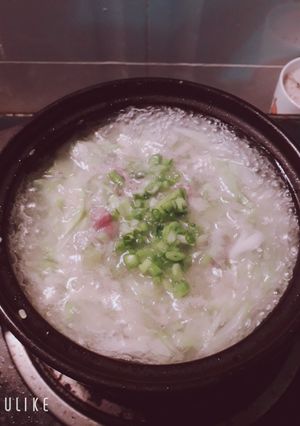 Hình của món Canh bầu nấu thịt bò.