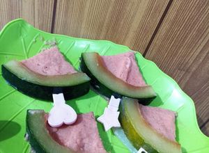 Foto resep Es krim semangka+uwi 🍉