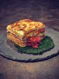 Lasagna vegetariana con zucca verza e carote viola