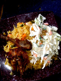 A picture of Chicken fried rice.