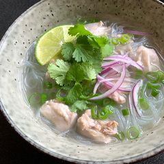 A picture of Pho Inspired Chicken & Harusame Soup.