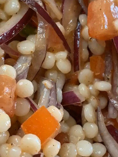 A picture of Pearled couscous salad.
