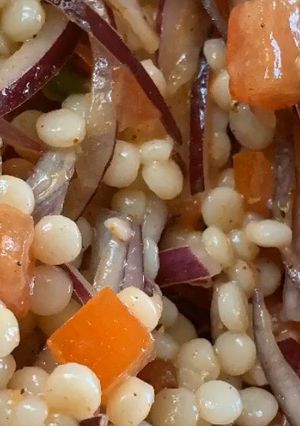 A picture of Pearled couscous salad.