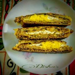 A picture of Bangladeshi egg pitha.
