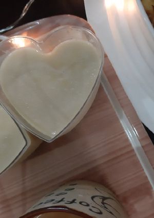 A picture of Hi-tea snacks (caramel pudding).