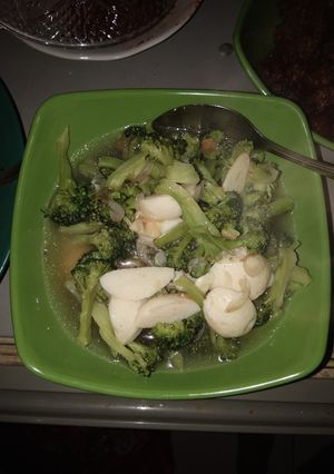 Foto resep Tumis brokoli baso ikan