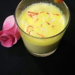 A picture of Kesar Thandai.