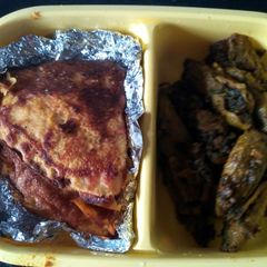 A picture of Besan cheela with karela.protieneyukt recepie.can use in 56 bhog.