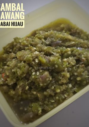 Foto resep Sambal Bawang Cabai Ijo Extra Pedas