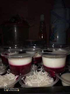 Foto resep Puding buah naga dengan susu